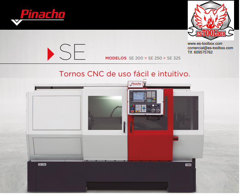 Catálogo de Tornos CNC de uso fácil PINACHO serie SE